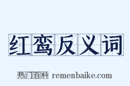 红鸾反义词是什么意思的图片